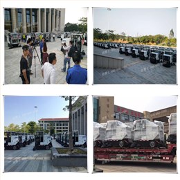 潔博士全封閉自卸式電動(dòng)清掃車(chē)品牌為廣州環(huán)衛工人節添光溢彩