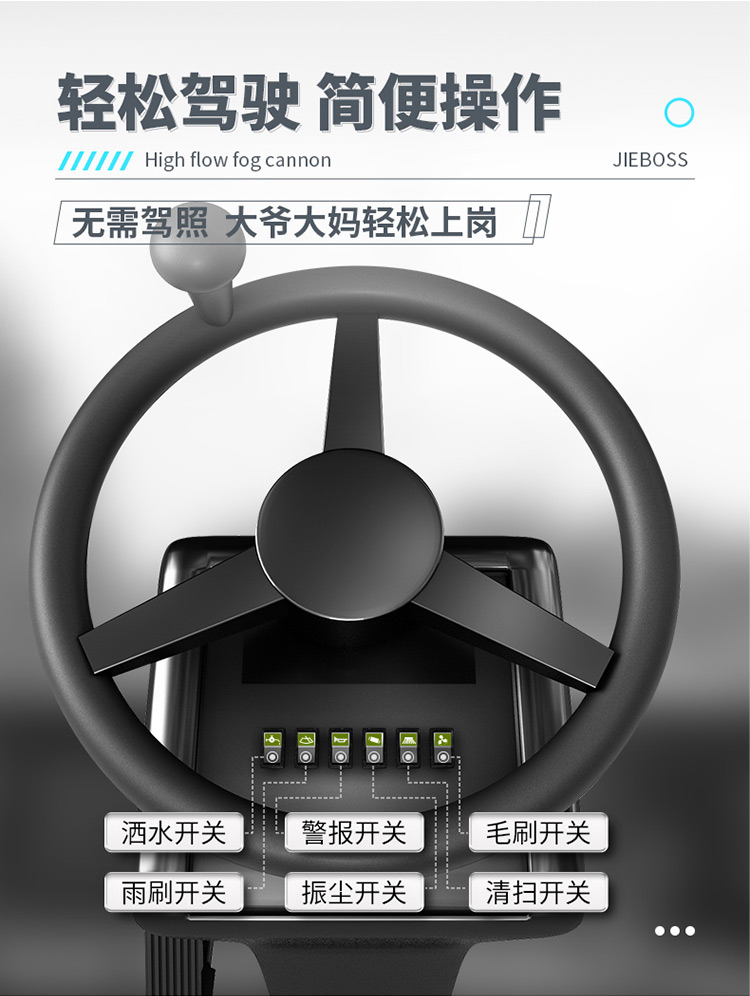 全封閉駕駛式電動(dòng)掃地車(chē)2000